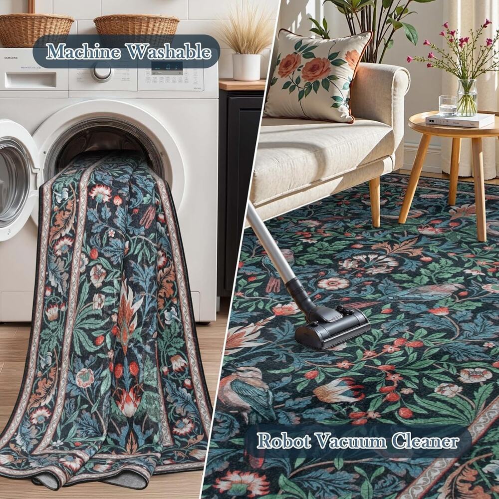 Morebes Washable Hallway Runner Rug 8ft, Non Silp Boho Soft Indoor Floor Rug Run - Picture 4 of 6